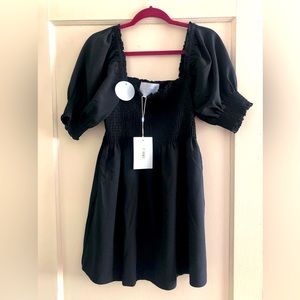 Hill House Athena Nap Dress with Tags, Black Crepe, Medium